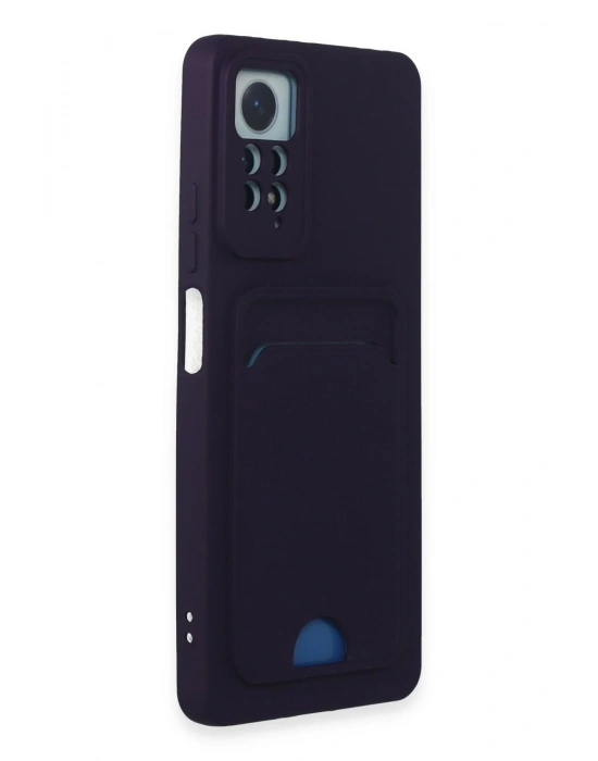 Newface Xiaomi Redmi Note 11 Pro Kılıf Kelvin Kartvizitli Silikon - Derin Mor