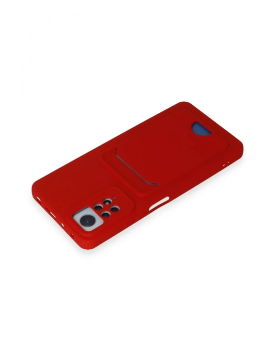Newface Xiaomi Redmi Note 11 Pro Kılıf Kelvin Kartvizitli Silikon - Kırmızı