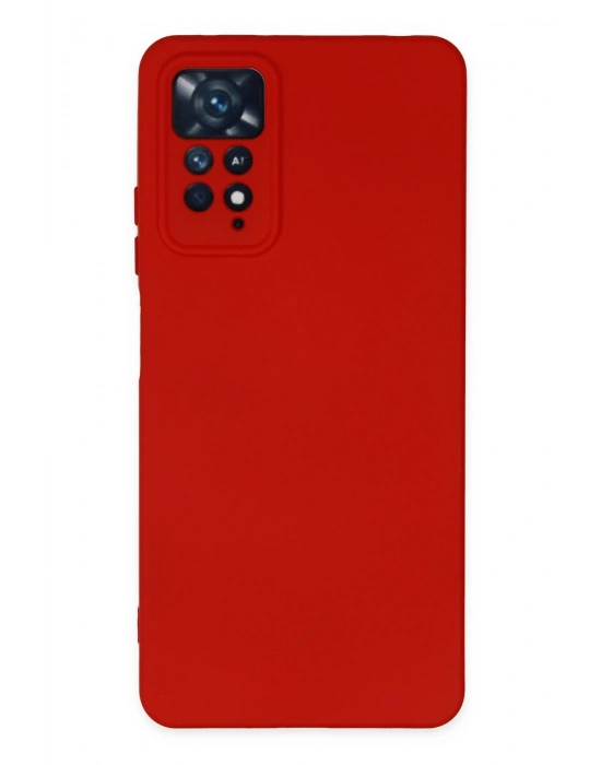 Newface Xiaomi Redmi Note 11 Pro Kılıf Nano içi Kadife Silikon - Kırmızı