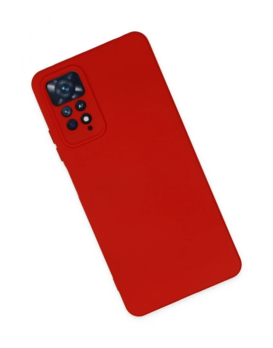 Newface Xiaomi Redmi Note 11 Pro Kılıf Nano içi Kadife Silikon - Kırmızı