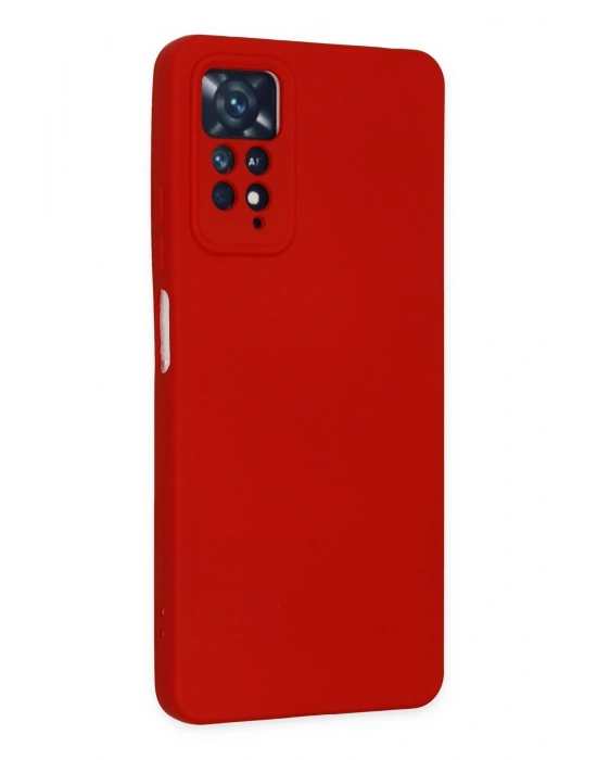 Newface Xiaomi Redmi Note 11 Pro Kılıf Nano içi Kadife Silikon - Kırmızı