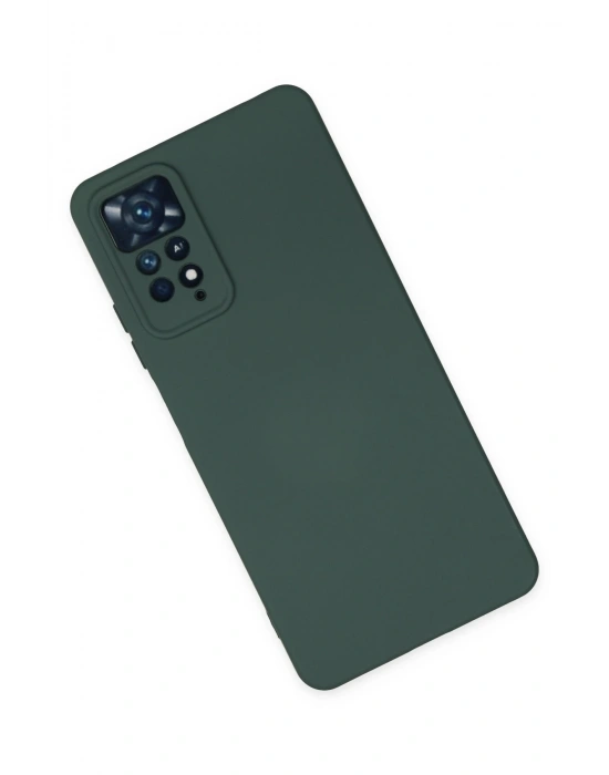 Newface Xiaomi Redmi Note 11 Pro Kılıf Nano içi Kadife Silikon - Koyu Yeşil