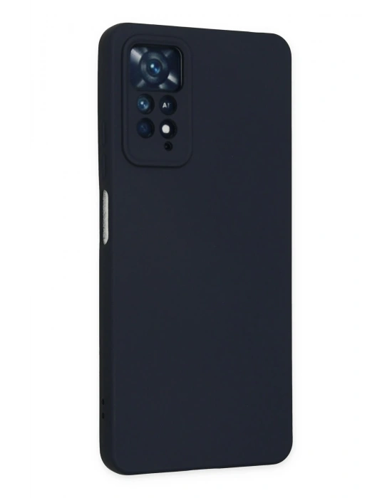 Newface Xiaomi Redmi Note 11 Pro Kılıf Nano içi Kadife Silikon - Lacivert