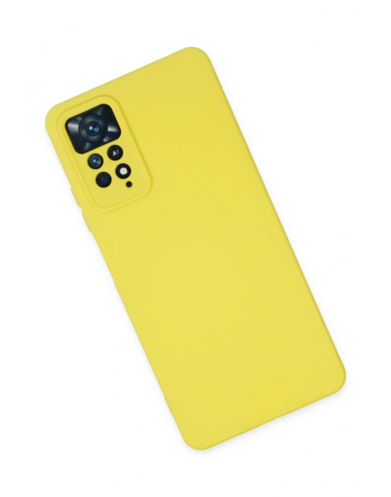 Newface Xiaomi Redmi Note 11 Pro Kılıf Nano içi Kadife Silikon - Sarı