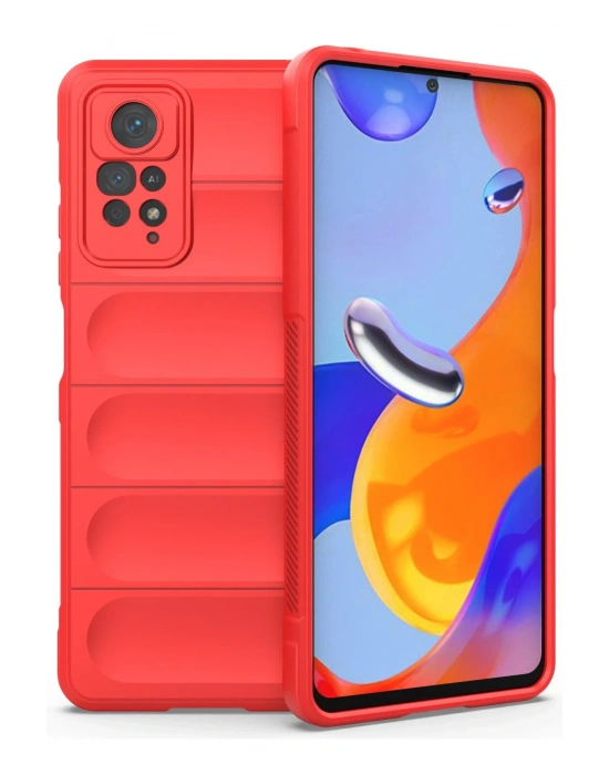 Newface Xiaomi Redmi Note 11 Pro Kılıf Optimum Silikon - Kırmızı