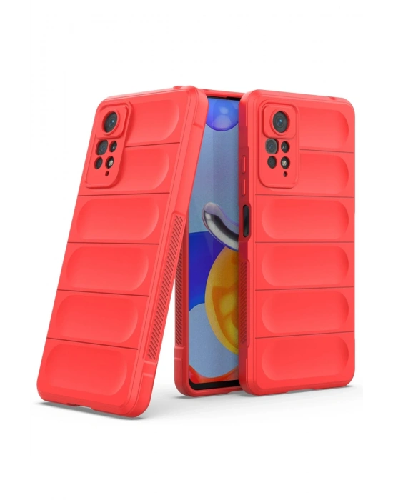 Newface Xiaomi Redmi Note 11 Pro Kılıf Optimum Silikon - Kırmızı