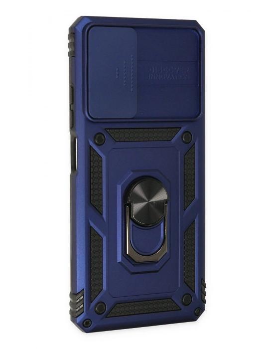 Newface Xiaomi Redmi Note 11 Pro Kılıf Pars Lens Yüzüklü Silikon - Lacivert