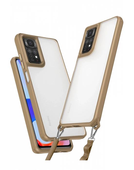 Newface Xiaomi Redmi Note 11 Pro Kılıf Penta Silikon Kılıf - Çöl Titanyum