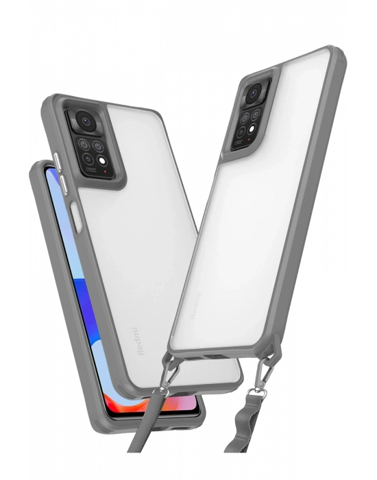 Newface Xiaomi Redmi Note 11 Pro Kılıf Penta Silikon Kılıf - Titan Gri