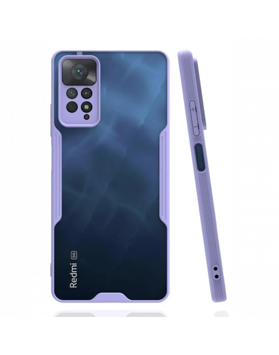Newface Xiaomi Redmi Note 11 Pro Kılıf Platin Silikon - Lila