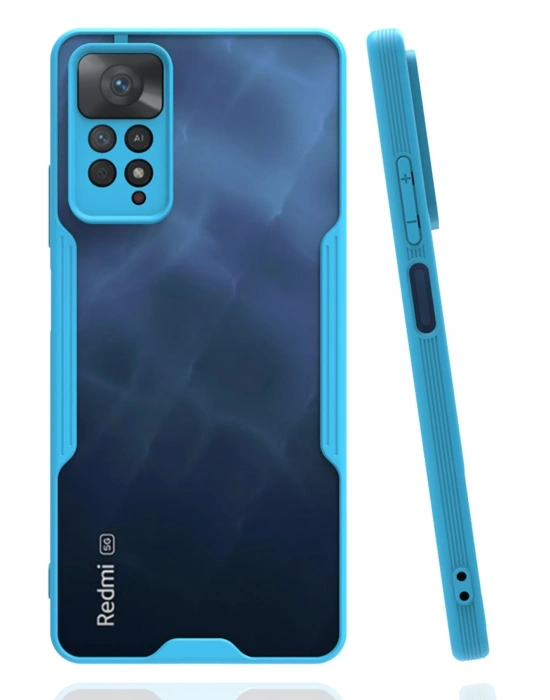 Newface Xiaomi Redmi Note 11 Pro Kılıf Platin Silikon - Mavi