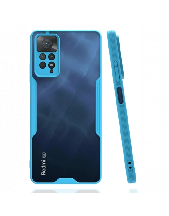 Newface Xiaomi Redmi Note 11 Pro Kılıf Platin Silikon - Mavi