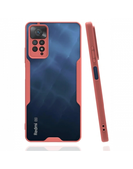 Newface Xiaomi Redmi Note 11 Pro Kılıf Platin Silikon - Pembe