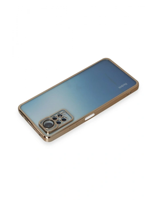 Newface Xiaomi Redmi Note 11 Pro Kılıf Razer Lensli Silikon - Gold