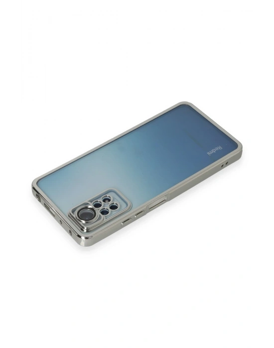 Newface Xiaomi Redmi Note 11 Pro Kılıf Razer Lensli Silikon - Gümüş