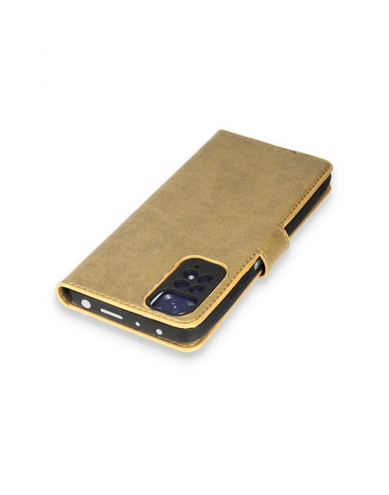 Newface Xiaomi Redmi Note 11 Pro Kılıf Trend S Plus Kapaklı Kılıf - Gold