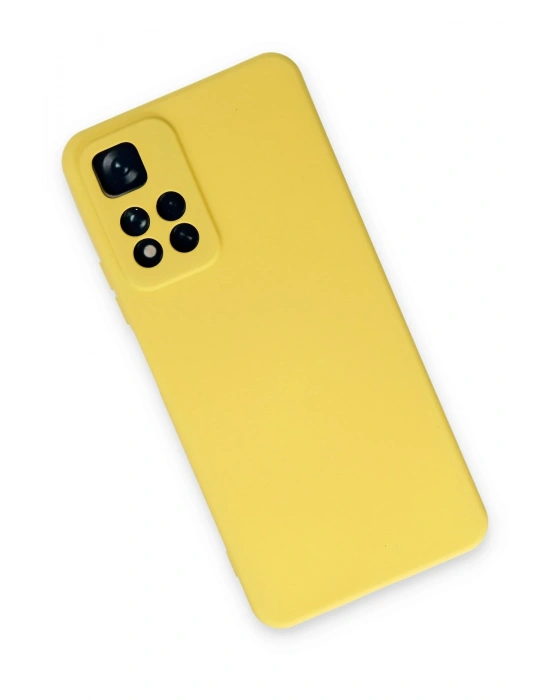 Newface Xiaomi Redmi Note 11 Pro Plus 5G Kılıf Nano içi Kadife Silikon - Sarı