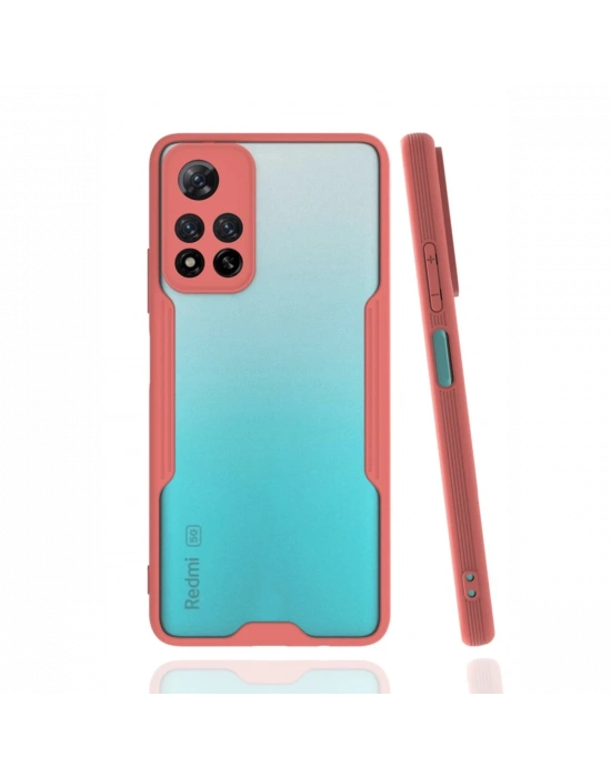 Newface Xiaomi Redmi Note 11 Pro Plus 5G Kılıf Platin Silikon - Pembe