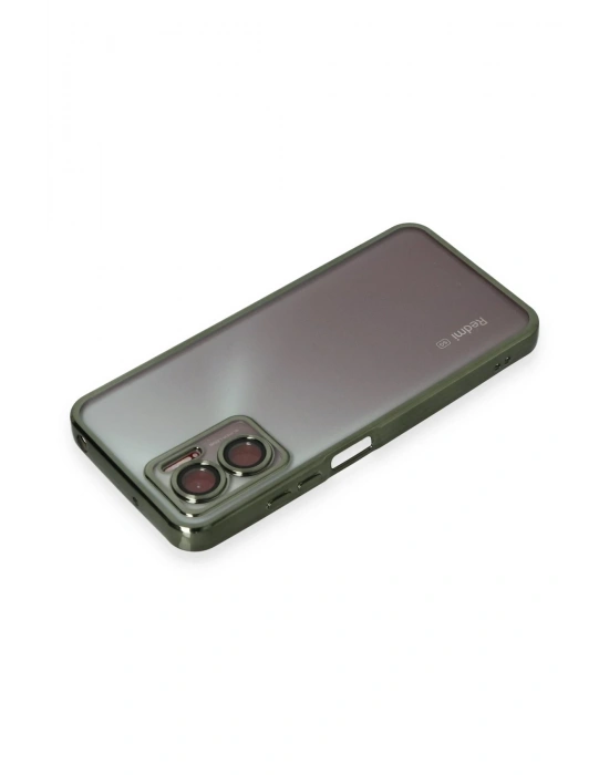 Newface Xiaomi Redmi Note 11E Kılıf Razer Lensli Silikon - Yeşil