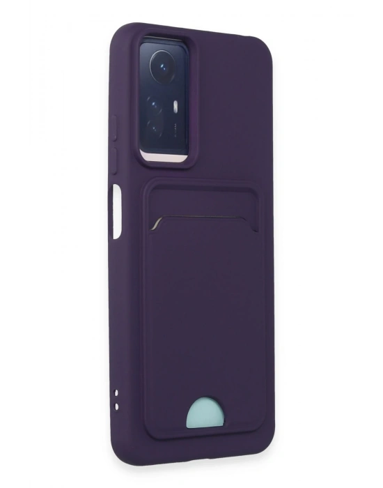 Newface Xiaomi Redmi Note 11S Kılıf Kelvin Kartvizitli Silikon - Derin Mor