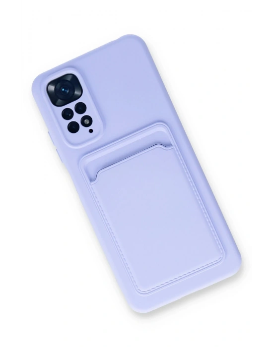 Newface Xiaomi Redmi Note 11S Kılıf Kelvin Kartvizitli Silikon - Lila