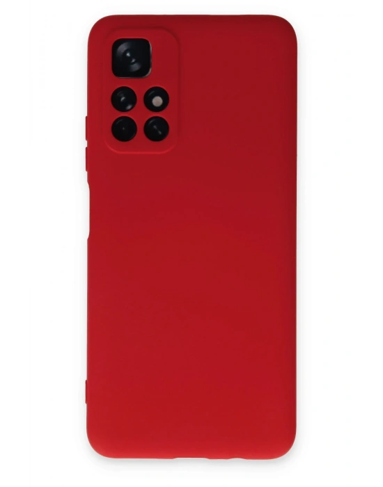Newface Xiaomi Redmi Note 11T Kılıf Nano içi Kadife Silikon - Kırmızı