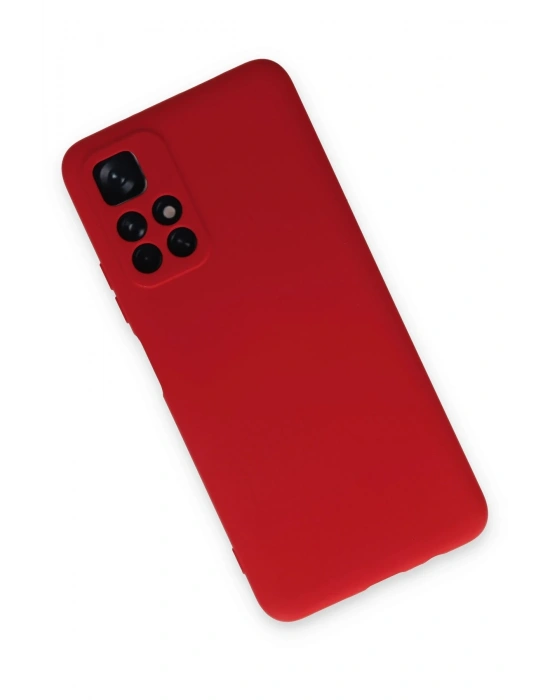 Newface Xiaomi Redmi Note 11T Kılıf Nano içi Kadife Silikon - Kırmızı