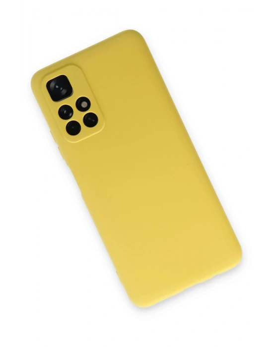 Newface Xiaomi Redmi Note 11T Kılıf Nano içi Kadife Silikon - Sarı