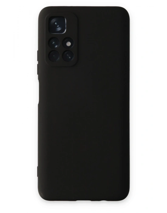 Newface Xiaomi Redmi Note 11T Kılıf Nano içi Kadife Silikon - Siyah