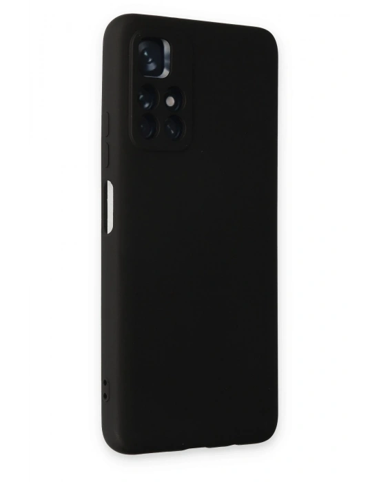 Newface Xiaomi Redmi Note 11T Kılıf Nano içi Kadife Silikon - Siyah
