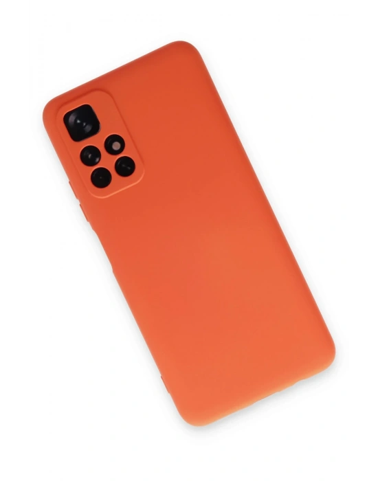 Newface Xiaomi Redmi Note 11T Kılıf Nano içi Kadife Silikon - Turuncu