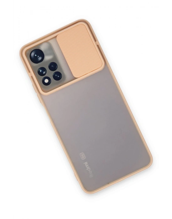 Newface Xiaomi Redmi Note 11T Kılıf Palm Buzlu Kamera Sürgülü Silikon - Pembe