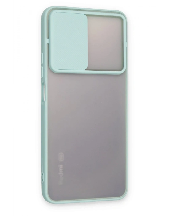 Newface Xiaomi Redmi Note 11T Kılıf Palm Buzlu Kamera Sürgülü Silikon - Turkuaz