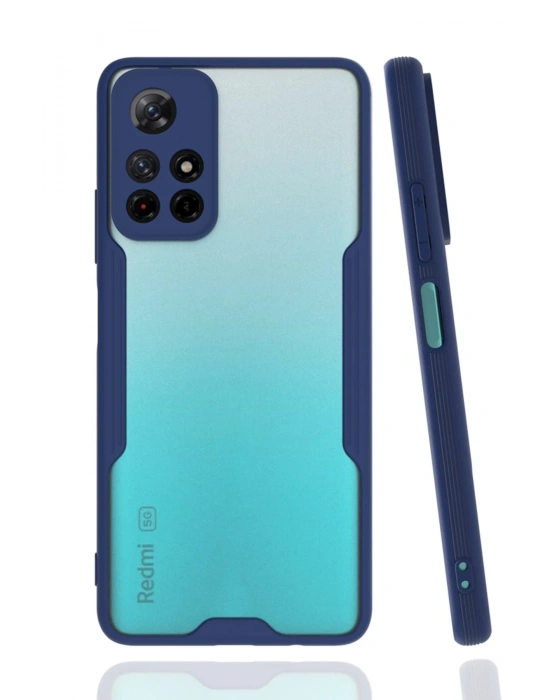 Newface Xiaomi Redmi Note 11T Kılıf Platin Silikon - Lacivert