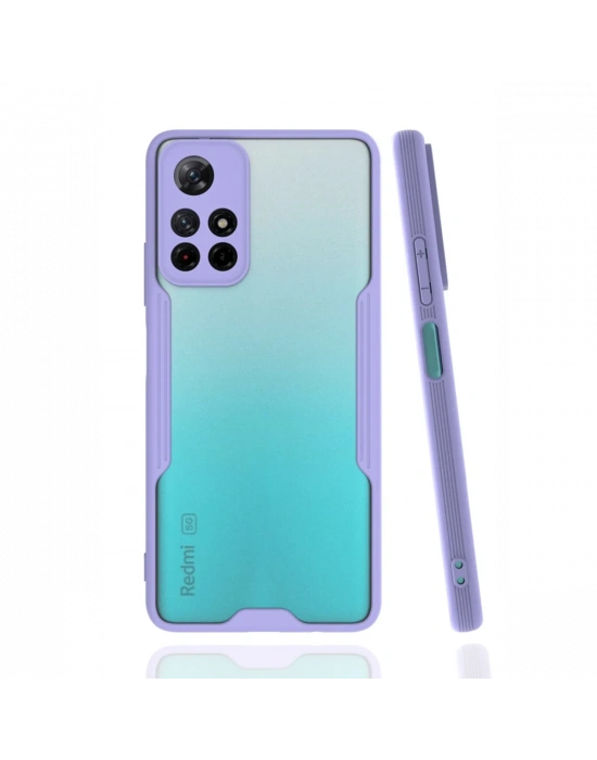 Newface Xiaomi Redmi Note 11T Kılıf Platin Silikon - Lila