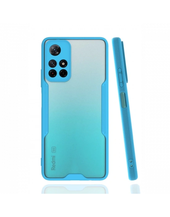 Newface Xiaomi Redmi Note 11T Kılıf Platin Silikon - Mavi