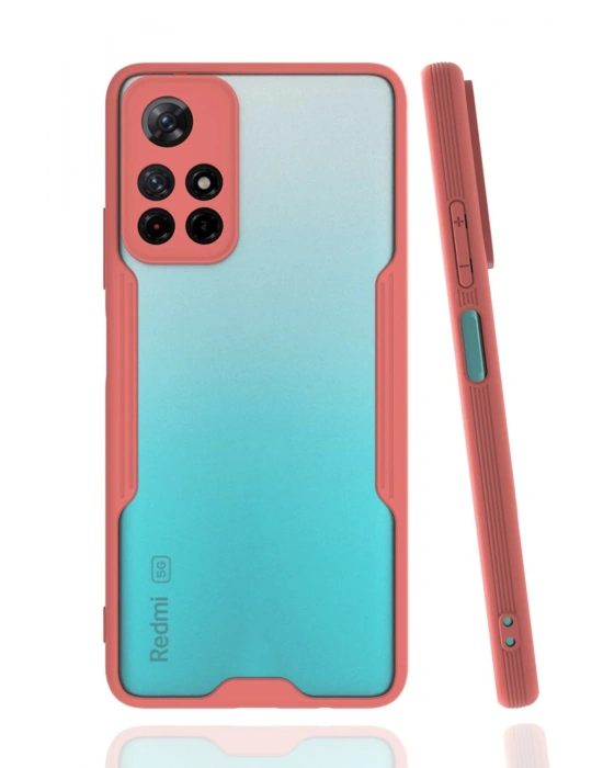 Newface Xiaomi Redmi Note 11T Kılıf Platin Silikon - Pembe