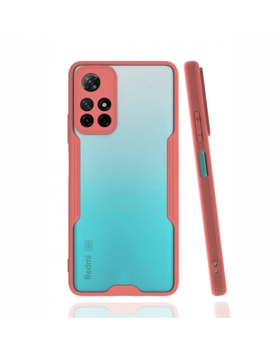 Newface Xiaomi Redmi Note 11T Kılıf Platin Silikon - Pembe