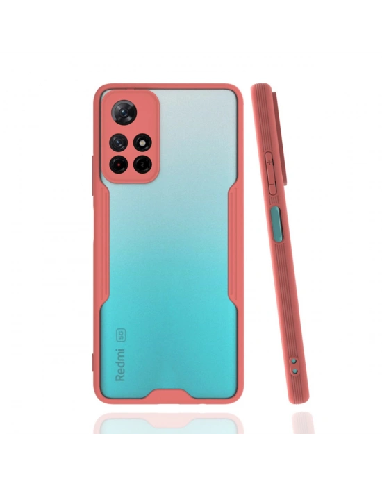 Newface Xiaomi Redmi Note 11T Kılıf Platin Silikon - Pembe
