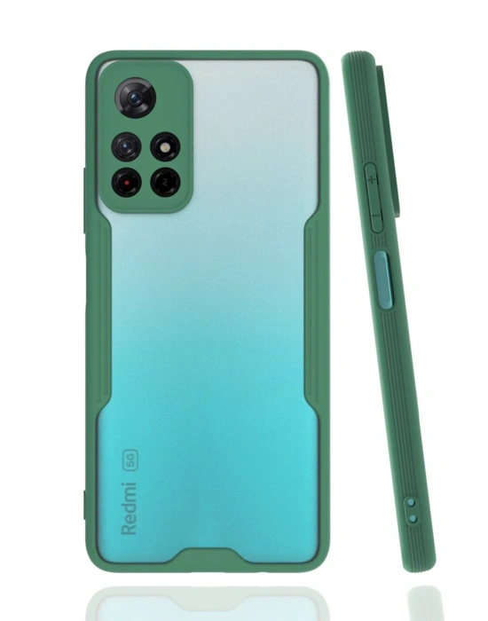 Newface Xiaomi Redmi Note 11T Kılıf Platin Silikon - Yeşil