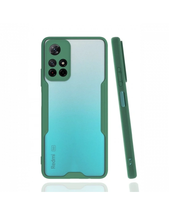 Newface Xiaomi Redmi Note 11T Kılıf Platin Silikon - Yeşil