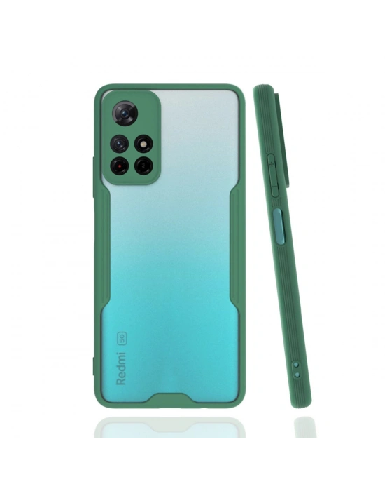 Newface Xiaomi Redmi Note 11T Kılıf Platin Silikon - Yeşil