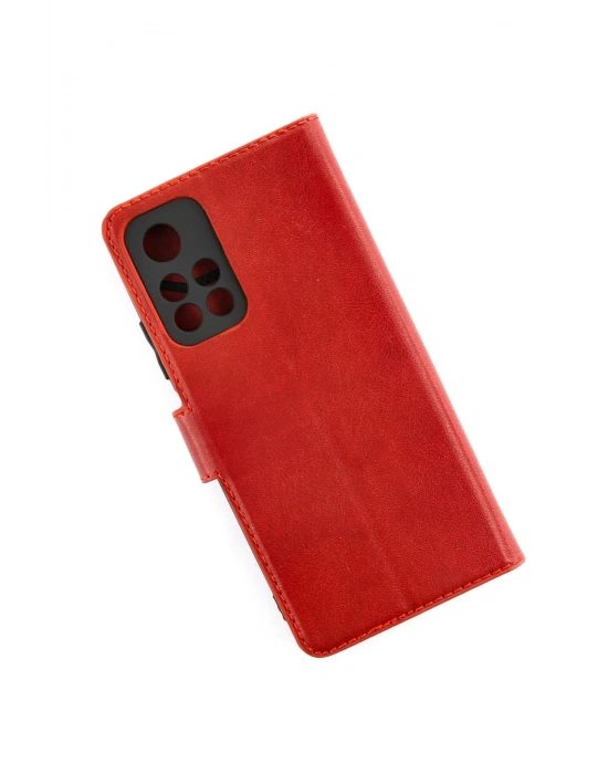 Newface Xiaomi Redmi Note 11T Kılıf Trend S Plus Kapaklı Kılıf - Kırmızı