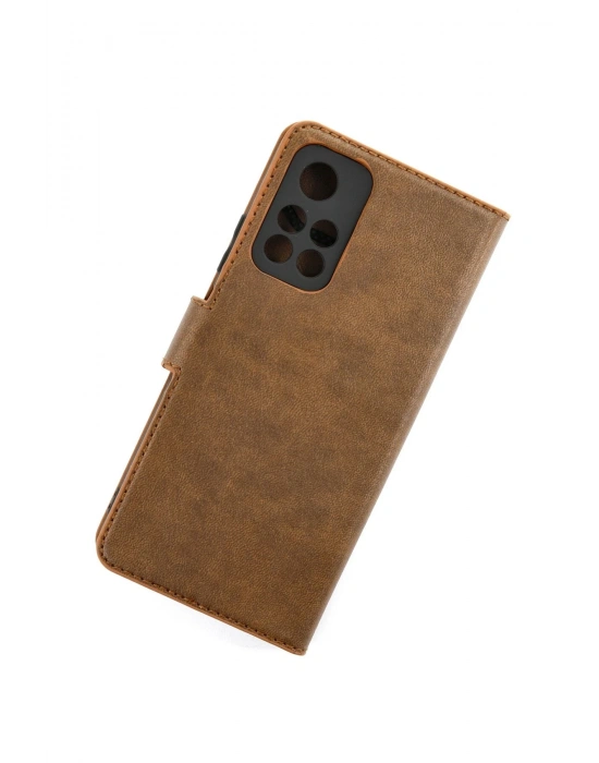 Newface Xiaomi Redmi Note 11T Kılıf Trend S Plus Kapaklı Kılıf - Taba