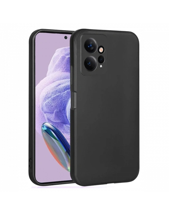Newface Xiaomi Redmi Note 12 4G Kılıf First Silikon - Siyah