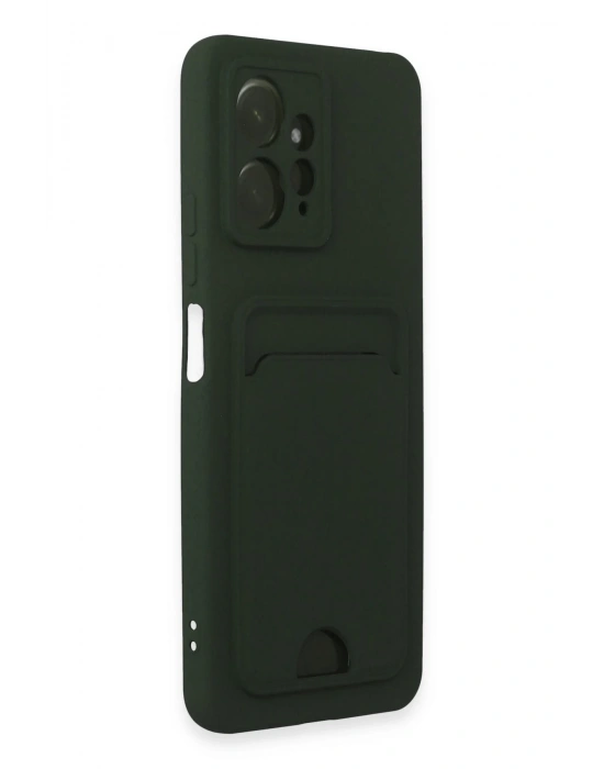 Newface Xiaomi Redmi Note 12 4G Kılıf Kelvin Kartvizitli Silikon - Koyu Yeşil