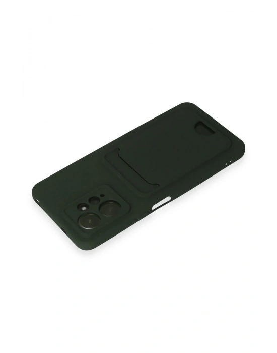 Newface Xiaomi Redmi Note 12 4G Kılıf Kelvin Kartvizitli Silikon - Koyu Yeşil