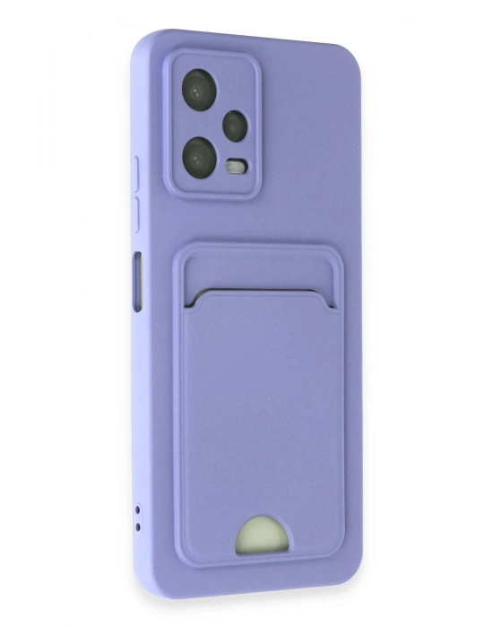 Newface Xiaomi Redmi Note 12 4G Kılıf Kelvin Kartvizitli Silikon - Lila