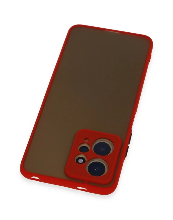 Newface Xiaomi Redmi Note 12 4G Kılıf Montreal Silikon Kapak - Kırmızı