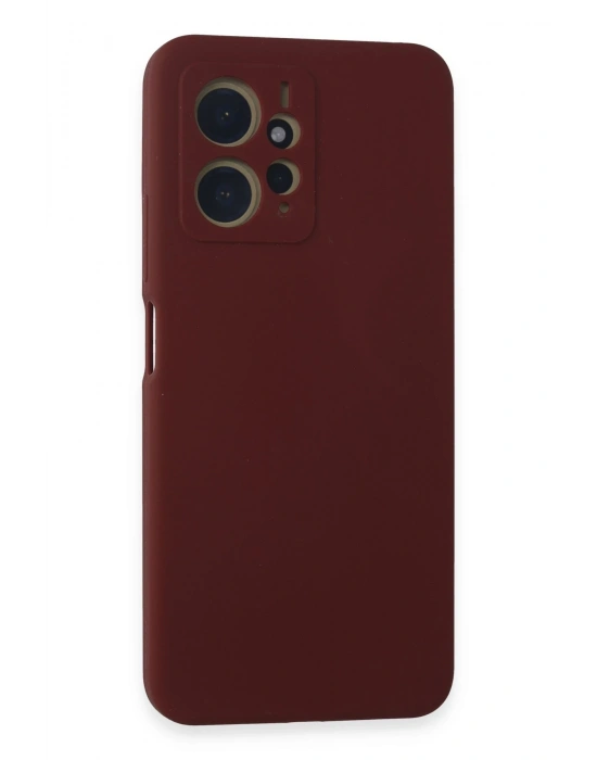 Newface Xiaomi Redmi Note 12 4G Kılıf Nano içi Kadife Silikon - Bordo